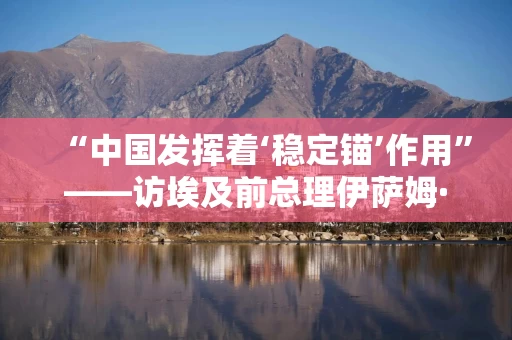 “中国发挥着‘稳定锚’作用”——访埃及前总理伊萨姆·沙拉夫