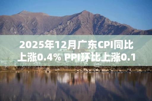 2025年12月广东CPI同比上涨0.4% PPI环比上涨0.1%