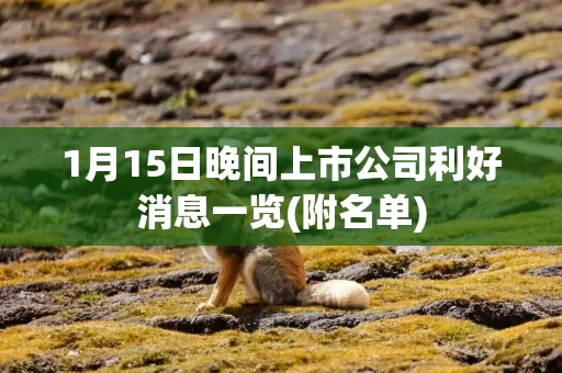 1月15日晚间上市公司利好消息一览(附名单)
