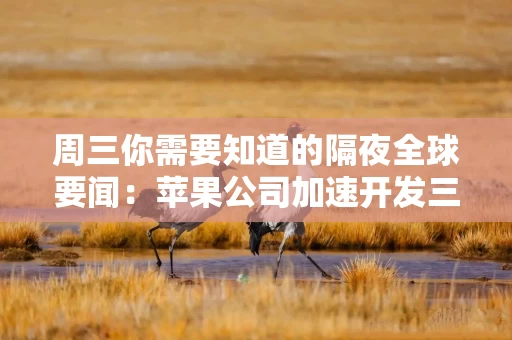 周三你需要知道的隔夜全球要闻：苹果公司加速开发三款新型可穿戴设备 Meta将部署数百万颗英伟达芯片 国际金银大幅下跌