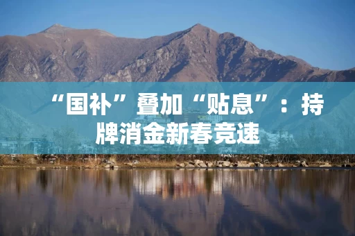“国补”叠加“贴息”:持牌消金新春竞速