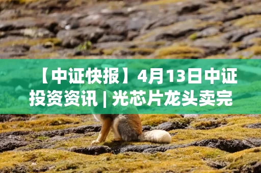 【中证快报】4月13日中证投资资讯 | 光芯片龙头卖完2028年产能国产厂商迎切入供应链机遇