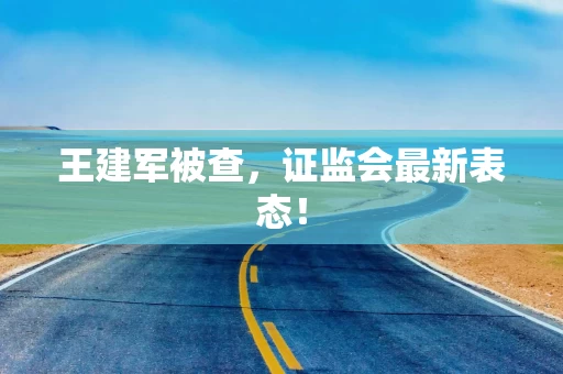 王建军被查，证监会最新表态！