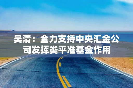 吴清：全力支持中央汇金公司发挥类平准基金作用