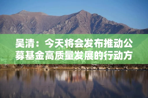 吴清：今天将会发布推动公募基金高质量发展的行动方案
