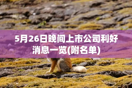 5月26日晚间上市公司利好消息一览(附名单)