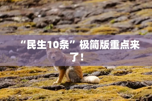 “民生10条”极简版重点来了！