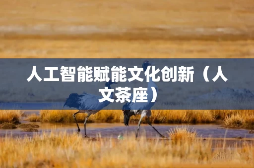 人工智能赋能文化创新（人文茶座）
