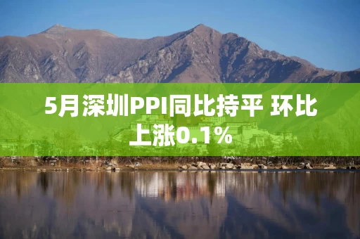 5月深圳PPI同比持平 环比上涨0.1%