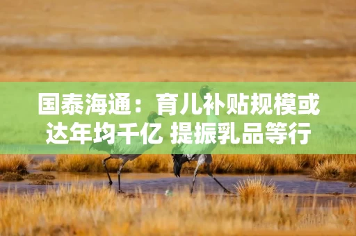 国泰海通：育儿补贴规模或达年均千亿 提振乳品等行业需求