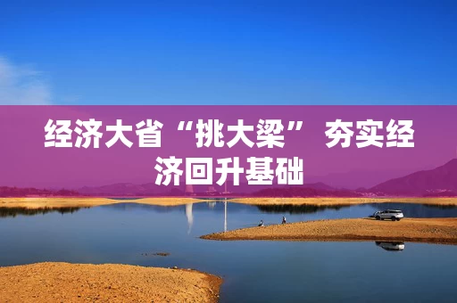 经济大省“挑大梁” 夯实经济回升基础