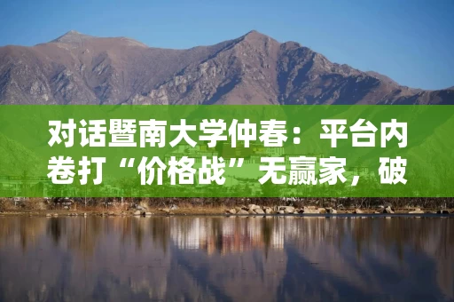对话暨南大学仲春：平台内卷打“价格战”无赢家，破局需共治