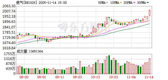 燃气板块逆势大涨 高股息率名单出炉