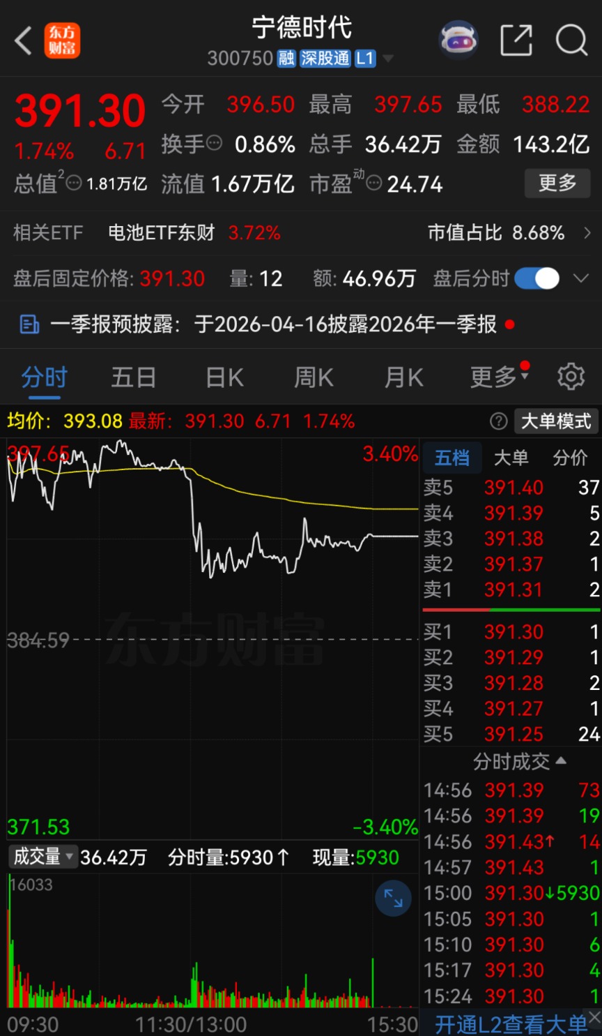 午后大涨!宁德时代,拟间接入股002364